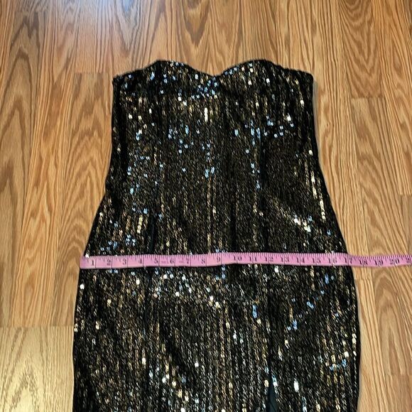 Eras Tour Charlotte Russe Black Sequin Strapless Dress, Reputation, Large - Picture 4 of 6